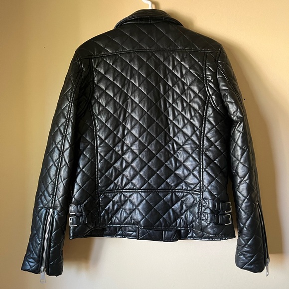 Love Token - Quilted Design - Faux Leather Jacket - Picture 2 of 3